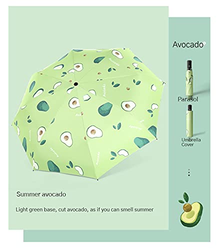 Image of House of Quirk 3-Fold Travel Umbrella - Auto Open /Close Ultra Light and Small Mini Umbrella with Carrying Pouch