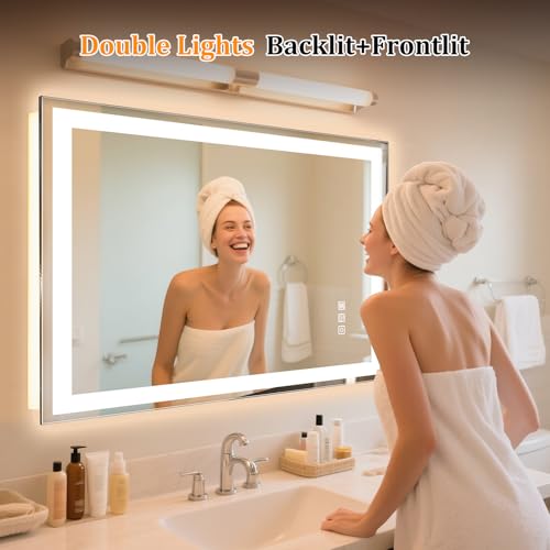 24x32 LED Bathroom Mirror with Lights, Front & Backlit - image 6