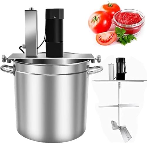Commercial Stainless Steel Automatic Food Mixer with Double-Layer Stirring Scraper, 20L Capacity, Adjustable Speed, Ideal for Hot Pot Seasoning and Soup Sauce Preparation
