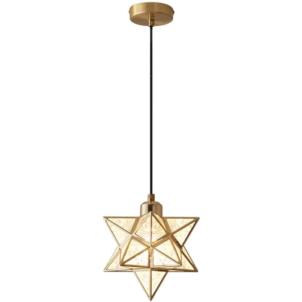 Lámpara colgante de techo Moravian Star para iluminar la entrada de casa y escaleras interiores