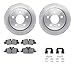 Dynamic Friction Company Rear Brake Rotors with 5000 Euro Ceramic Brake Pads includes Hardware 6612-32053