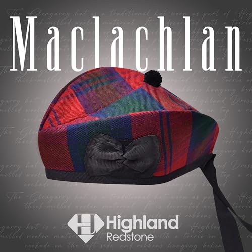 Image of Glengarry Cap-Traditional Scottish Hat, Acrylic Wool Tartan Glengarry hat, Kilts /Bagpipes Accessories