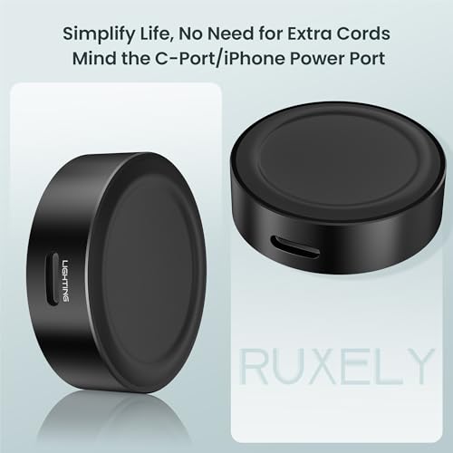 Image of RUXELY Magnetic Charger Adapter for Apple Watch,5W Portable Wireless Fast iWatch Charger with USB C & iPhone Power Port,Short Apple Watch Charging Cable for iWatch Series 11 10 9 8,Ultra 3,42 /46 /44mm