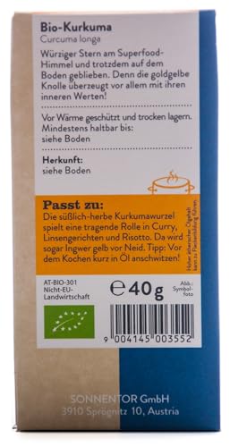 Sonnentor Bio Kurkuma, gemahlen, 40 g