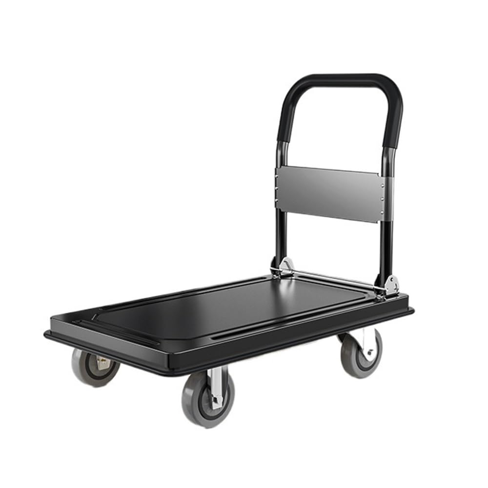 Carro de Plataforma Camión de Plataforma Camión de Tubo Cuadrado Camión de Carga Remolque extendido Carretilla Plegable Camión de Empuje Plataforma Carro(Pequeño)