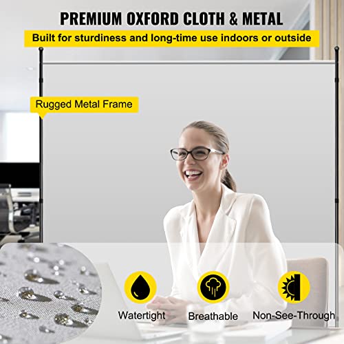 Vevor Office Partition 71" W X 14" D X 72" H Room Divider Wall W/Thicker Non-See-Through Fabric Office Divider Steel Base Portable Office Walls Dividers Gray Room Partition For Room Office Restaurant #TOP2