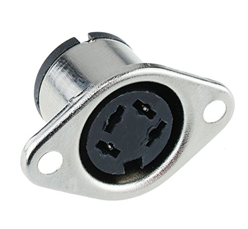 Image of 4-Pin DIN Panel Mount Socket Connector Female Audio DIY Hobby (Pack of 2)