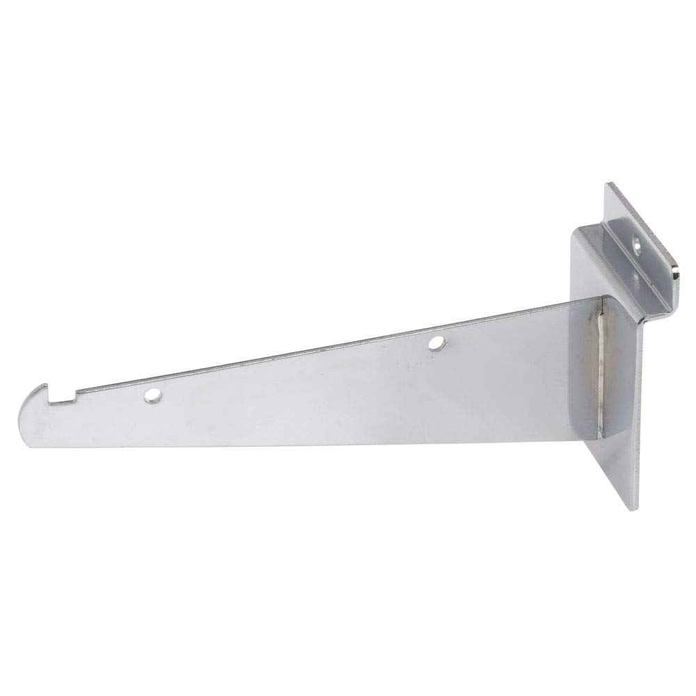 Slatwall Shelf Bracket by Retail Resource – Metal, Silver, Model 1722