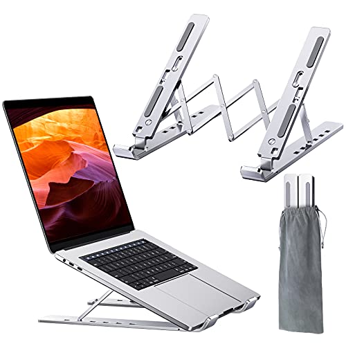 Laptop Stand for Desk Aoevi Portable Laptop Holder Adjustable Riser Ergonomic Computer Stand Compatible with MacBook Air Pro, HP, Dell, More 10-15.6â€ Laptops and Tablets