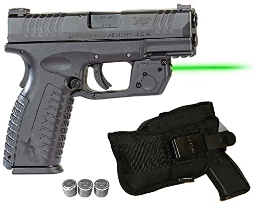 Laser Kit for Springfield XD, XD Mod.2, XD-M, XD-M Elite (Full Size - NOT XD-S or XD-E) w/Holster, Touch-Activated ArmaLaser TR35-G Green Laser & 2 Extra Batteries