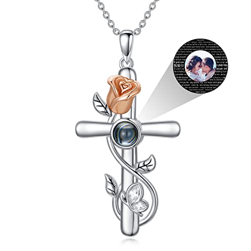 Dorunmo I Love You Necklace 100 Languages Projection Necklace I Love You Necklace 100 Languages Projection Necklace Christmas Jewelry Gifts For Women Wife #TOP14