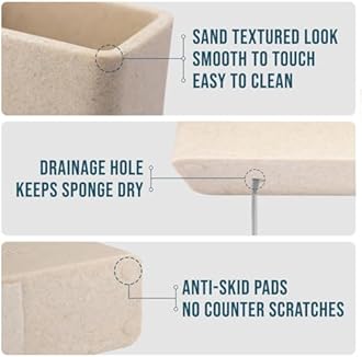 Liquid Soap Dispenser for Kitchen Sink (Beige Sand) - Dishwash Liquid Dispenser for Kitchen Sink Organizer, Soap Dispenser, Soap Stand, Decoration Items Stylish & Decor