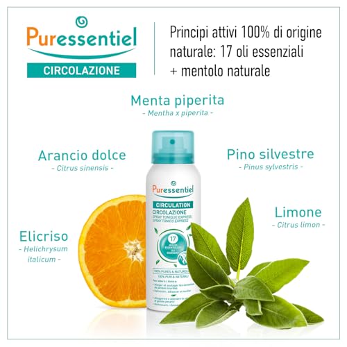 Puressentiel Express Beine-Kühlspray mit Menthol & ätherischen Ölen 100 ml – Ansicht 3