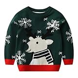 [HongzyFirm] クリスマス セーター キッズ ベビー服 プルオーバー 女の子 男の子 面白い ノルディック柄 韓国風 防寒 可愛い 男女兼用 子供 丸首 長袖 インナー トップス ニット 子供服 厚手 春秋冬 暖かい ニットセーター 新年 プレゼント