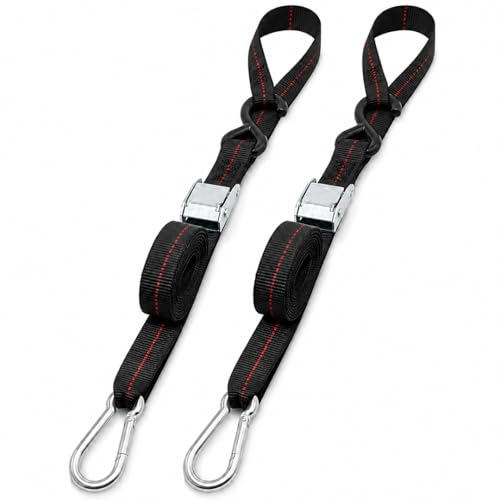 Correas de amarre con hebilla de leva Boxer de 1.5 pulgadas x 6 pies en paquete de 2