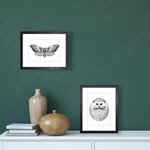 Hegaty Black 11X14 Picture Frame Set Of 3, Display Pictures 8X10 With Mat Or 11X14 Without Mat For Wall Mounting Display #TOP5