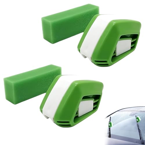 2 Piezas Restaurador y Reparador de Limpiaparabrisas, Herramienta para Cortar y Afilar Limpiaparabrisas, Incluye Espuma Limpiadora para Reparación de Limpiaparabrisas Comunes, Compatible con Todo
