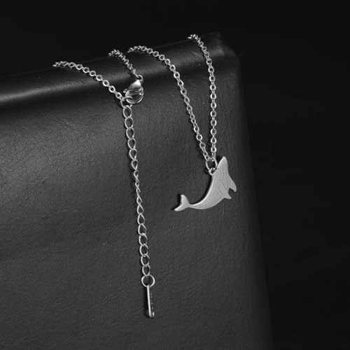 Collier de baleine en argent 925, pendentif queue de baleine raffiné et durable pour femmes