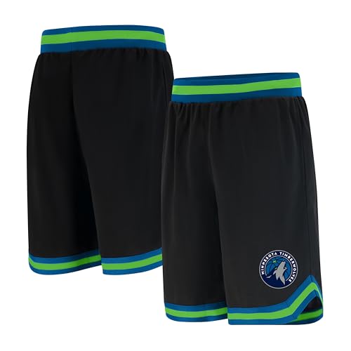 Ultra Game Mens Active Knit Training NBA Woven Team Logo Poly Mesh Basketball Shorts, Black, XX-Large US
