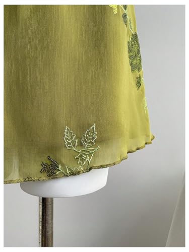 Floerns Women's Floral Embroidery Mini Skirt Low Waist Mesh Summer Skirts4