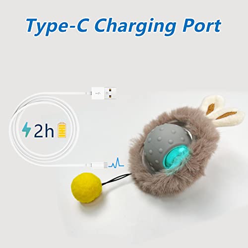 Sofolor Smart Interactive Cat Toys - Automatic Cat Toys For Indoor Cats, Usb Rechargeable Cat Ball Toys With Led Lights, Electric Cat Mice Toys, Auto On/Off #TOP6