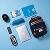 SEVENTEEN LONDON – 12L Laptop-Rucksack für Damen 13 Zoll Mädchen Jungen Schulrucksack Wasserabweisendes Nylon Tagesrucksack in Marineblau & Braun für Universität/Reisen/Herren – 'Wimbledon' #2