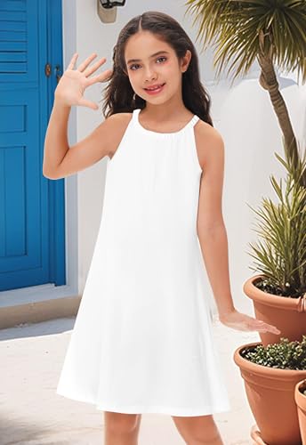 Remimi Girls 4th of July Sleeveless Dresses Summer Beach Tank Sundress 5-14 Years2