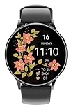 Smartwatch donna, 1,8' con funzione chiamate, fitness tracker con monitor cardio, sonno, SpO2, 110+ modalità sport, contapassi, IP68 impermeabile, compatibile con Samsung/iPhone/Android, nero