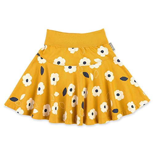 Falda de niñas de algodón orgánico con flores amarillas tallas 98 a 128