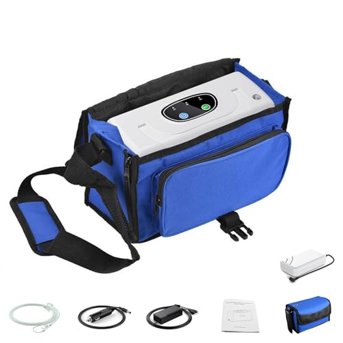 Concentrador de Oxígeno Portátil 3L   Ultraligero (1.36 kg) para Uso en Coche y Exteriores, Incluye Batería Recargable y Bolsa de Transporte