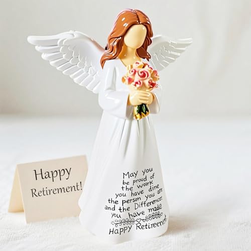 CADEVED 5.5” Angel Figurine, Thoughtful Retirement Gift for Women, Coworkers & Friends, Perfect Retirement Party Decoration & Farewell Present