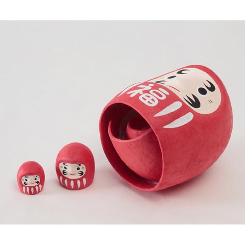 Muñeca Daruma Japonesa de 5.4 pulgadas hecha a mano miniatura 5