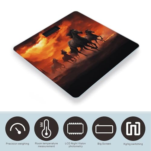 Báscula digital de baño FekiLoot con pantalla grande miniatura 3