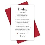 Leinessy Pregnancy Announcement Card for Dad to be, Lovely Father's Day Card from the Bump, Poem Car