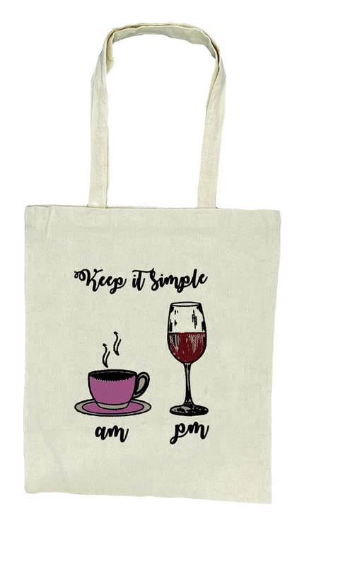 Baachka Eco-Friendly Cotton Canvas Tote Bags for Multipurpose uses for Womens & Girls, Keep it Simple, Size 16" by 14", Pack of 1. (B0BRXY4FP5) Amazon Price History, Amazon Price Tracker