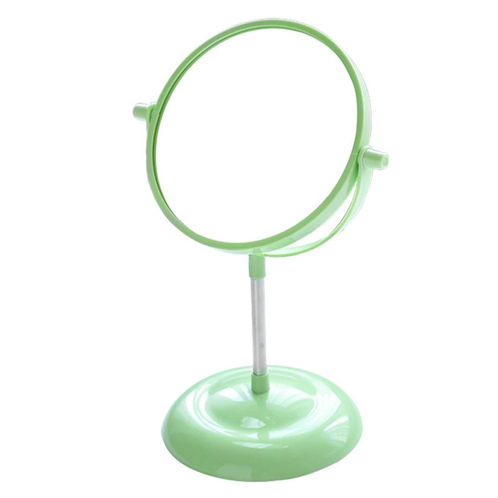 CAIMEI Makeup Mirror with Light, Desktop Makeup Mirror Heart-Shaped Mirror Desk Free Standing Portable for Makeup Dressing Table (Color : Green)/Green
