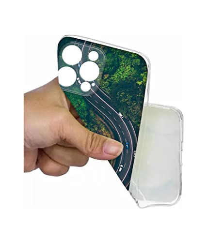 Image of Amazon Brand- Solimo Racing Track Printed Silicon Soft TPU Back Case Cover Compatible for Apple iPhone 14 Pro Max