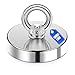 DIYMAG Super Strong Neodymium Fishing Magnets, 880 lbs(399 KG) Pulling Force Rare Earth Magnet with Countersunk Hole Eyebolt Diameter 3.55 inch(90mm) for Retrieving in River and Magnetic Fishing