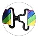 KarneLux Regenbogen Fliege - Zubehör für Clown Kostüme zu Karneval und Fasching - Accessoire für Pride Motto Partys - 13 cm