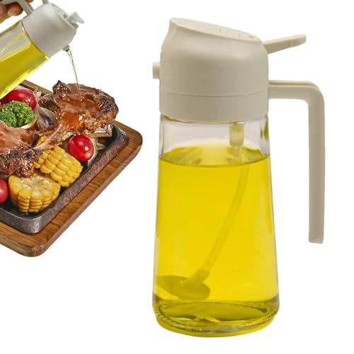 Decorhome Botella dispensadora de aceite de cocina, pulverizador y dispensadores de cocina 2 en 1, dispensadores de aceite de oliva de cocina a prueba de fugas, accesorios de cocina multifuncionales