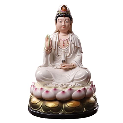 Statue Bodhisattva céramique taille S pour petits espaces et autels de prière de maison