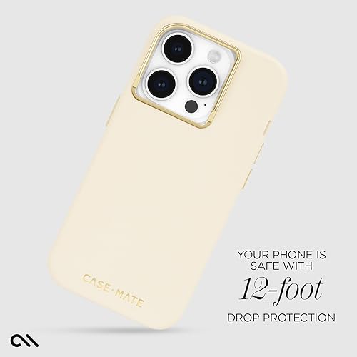 Case-Mate iPhone 15 Pro Case - MagSafe Phone Case - Silicone Beige - image 3