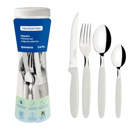 Faqueiro 24 Peças, Tramontina, Ipanema 23399891, Branco
