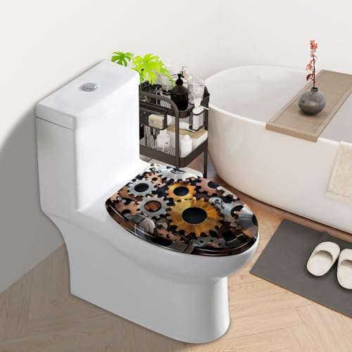 Asiento de inodoro de resina con engranajes multicolor de alta resistencia 3