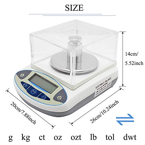 Hochpräzise Digitale Analysenwaage 1 mg Präzisions-Elektronikwaage Schmuckwaage Küchenpräzisionswaage Elektronisch kalibriert (300 g, 0,001 g)