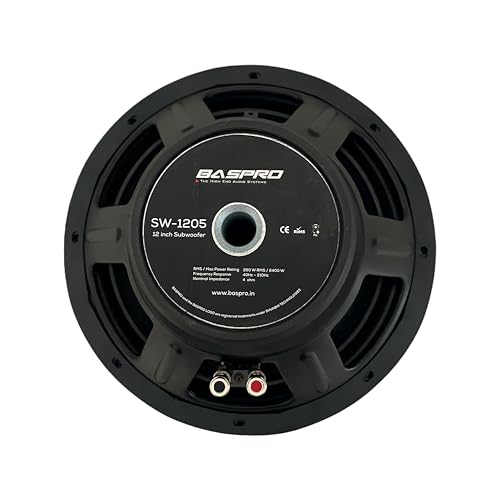 Image of BASPRO | Subwoofer Driver SW-1205 (Golden) 12 inch Double Magnet Subwoofer with 2400W / 4 ohm Designish PP Cone Suitable for Automotive /Home Bass and DIY Projects etc.