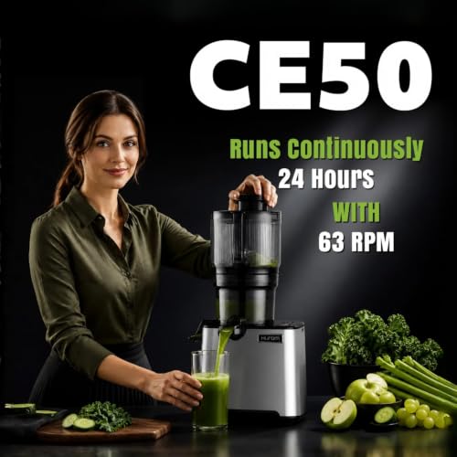 Image of Hurom CE50 Commercial Cold Press Juicer | Whole Slow Juicer for Fruits & Vegetables | All-in-1 Professional Juicer | 24-Hour Continuous Commercial Motor | World's No. 1 Slow Juicing Brand Since 1974