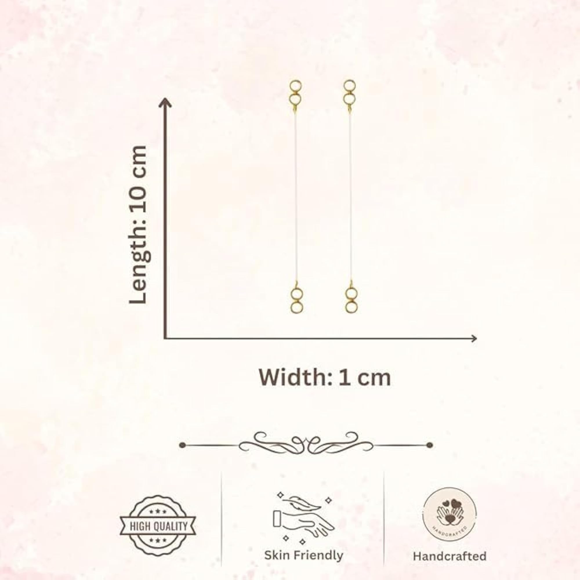 Gold Plated Adjustable Lightweight Ear Chains for Women