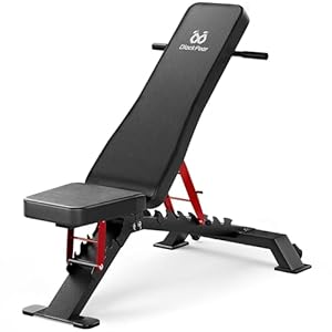 Weight Bench – Adjustable Workout Bench for Home Gym, Foldable Strength Training 1300lb Capacity Heavy Duty for Exercises Incline Flat Decline Sit-Ups Full Body Workouts
