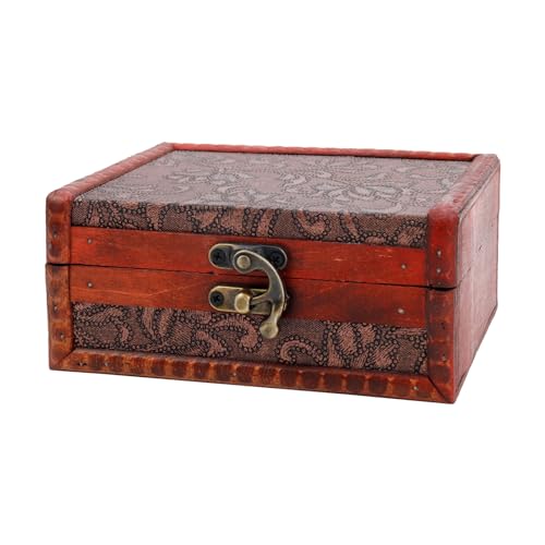 Floral Latch Box with Hinged Lid